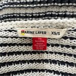 Marine layer Striped Knit V-Neck Swim Cover Up XS/S Navy White Cotton Blend Photo 7