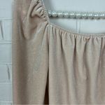 Altar'd State Altar’d State Nude Velvet Shimmer Body-con Long Sleeve Dress Size M Photo 5