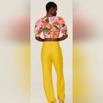 Banjanan Purple, Orange, Green, & White Floral Cropped Cut Out Top (L) Orange Size L Photo 2