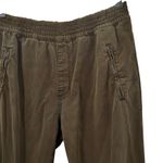 7 For All Mankind 7FAM Lyocell Slim Slouchy Ankle Pants Cuffed Pockets Green 31 Photo 2