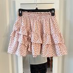 The Shirt by Rochelle Behrens Floral Ruffle Mini Skirt XS White Photo 4