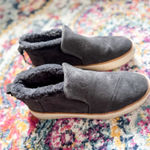 Toms Women's Paxton Mid Cut Slip-on Forged Iron Grey Suede Faux Fur Photo 10