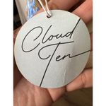 Cloud Ten Blue Tan Burnout Velour Mini Dress Cowl Neck Spaghetti Straps Sz Large Photo 8