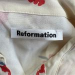 Reformation Women’s Sheila Floral-print Georgette Midi Shirt Dress Ecru Size 2 Photo 10