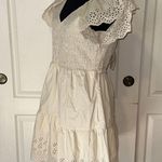 Gap  CREAM KNIT RUCHED COUNTRY WESTERN EYELET BOHO DRESS Photo 1