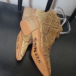 Anthropologie New Snake Print Ankle Heel Booties Photo 4