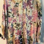 FATE. Floral Linen Long Sleeve Balloon Sleeve Dress Size Large Photo 0