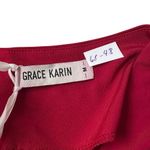 Grace Karin Red Ruched Bodycon Dress Women Size Medium NWT | 68-48 Photo 3