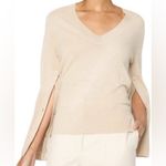 Brochu Walker  NEW Beige Organic Cotton Larson V-Neck Sweater Size Large Photo 2