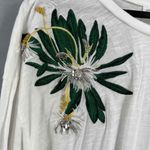 H&M Anna Glover +  White Short Sleeve Floral Applique Loose Fit T Shirt Womens XL Photo 1