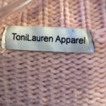 ToniLauren Apparel Pink Cable Knit Fringe Sweater Size M Size M Photo 3