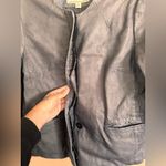 Lucky Brand  Blue Leather Jacket size M Photo 5