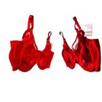 Smart & Sexy NWT Smart Sexy Pin Up Unlined Underwire Bra 46DDD Red Sheer Floral Valen… Photo 5