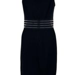 Anthropologie Marciano Sheer Striped Sleeveless Bandage Knee Length Midi Dress Black Medium Photo 1