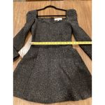 Elliatt  Mallory Long Sleeve sweet heart neck line Mini Dress Black Shimmer L Photo 4