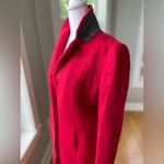 Vintage The Limited Classic Red Wool Mohair Long Dress Coat Size Small Photo 2