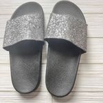 Women's Glitter Embellished Shine Slide Sandals Sz 7 Gray Photo 7