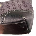 Dooney & Bourke  Black Signature Jacquard & Leather Shoulder Bag With Pink Lining Photo 7
