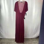 NWT Lulus Heart of Marigold Wrap Maxi Dress in‎ Burgundy Size 1X Red Photo 2