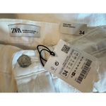 ZARA  White High-Rise Split Shorts Size 2 NWT! Photo 6