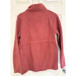 Gap ‎ Maternity Sherpa Pullover Cozy Half Zip Sweatshirt Coral Pink S Photo 3