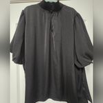 ODDY Women's Plus Satin Blouse Loose Fit Black Size 3x Holiday Christmas Party Photo 3