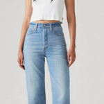 Levi's High Rise Ribcage Straight Ankle Denim Jeans Medium Wash Blue 27 Photo 0