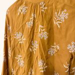 Boden USA Boden Mustard Yellow Floral Peasant Blouse - Size 6R Photo 2