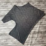 Loila Asymmetrical Sexy Glittery Blouse Top Shirt Gunmetal Gray S SM Small Light Silver Photo 2