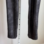 BCBGMAXAZRIA sz S Black Faux Snakeskin Leggings Ankle Zippers Photo 2