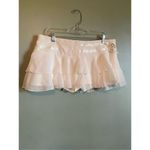 Edikted  White Double Belt Tiered Chiffon Skort Size Large NWT Photo 3