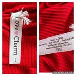 Love Charm Red High Neck Cutout Ruched Drawstring Crop Top L (Jrs) S (Ladies) Photo 9