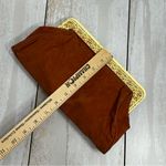Vintage 1970s Brown Felt Clutch Plastic Floral Kiss Photo 11