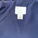 A New Day women S open front sleeveless faux fur vest navy blue Photo 7