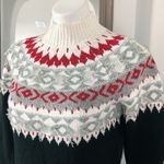 J.Jill Festival Cottage Fair Isle Sweater Black Mul Pullover, Size XS New w/Tag Photo 2