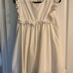 Mabel Mable Babydoll Ruffle White Dress  Photo 0