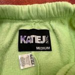 KatieJ NYC Light Green Drawstring Waist Raw Hem Athletic Shorts Size Medium Photo 2