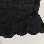 7 For All Mankind  Black Black Eyelet Puff Sleeve Dress Size XL Photo 7