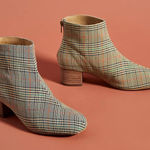 Anthropologie  Liendo by Seychelles Plaid Ankle Booties Size 8 Photo 0