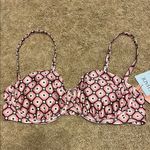 Shade & Shore NWT  Pink Patterned Bikini Top Photo 0