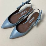 Tabitha Simmons Blue Slingback Bow Flats Sz. 36 (US 5.5) Photo 5