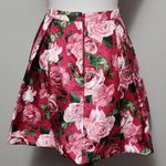 My Michelle  Wine Box Pleated Floral Shantung Skater Skirt Size 9 Photo 4