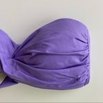 ABS Allen Schwartz  Purple Twist Strapless Bikini Top Size 4 Photo 1