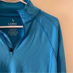 L.L.Bean midweight blue green half zip long sleeved sweater top comfortable warm Photo 4
