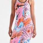 Nike hyper femme tropical print sleeveless bodycon athletic midi dress size smal Photo 0