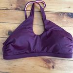 prAna ☀️3/$25  Tamira Bikini Top in Black Cherry Size Large Crossed Back medium Photo 2