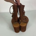Chloé Chloe Brown Suede Wedge Gladiator Sandals Size 37 1/2 Photo 3
