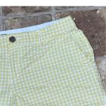 Old Navy Yellow & White Gingham Print Mid Rise Chino Short Pockets Shorts Size 6 Photo 5