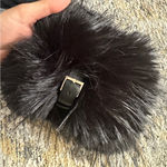 ZARA NWT  Black faux fur fingerless gloves mittens Photo 1