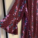 Old Navy  blouse plus size 3X maroon floral business NWT Photo 2